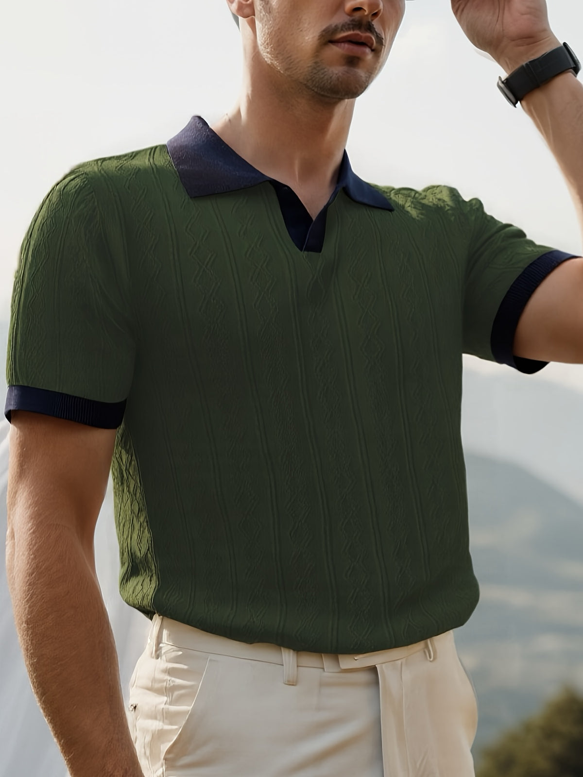 Luca™ | Textured Knit Polo