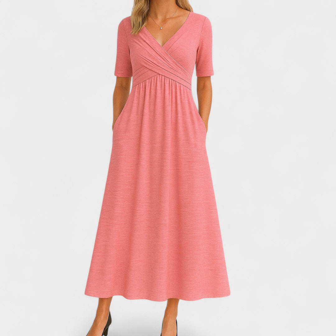 Joanna | Elegant Midi Kjole til Sommeren