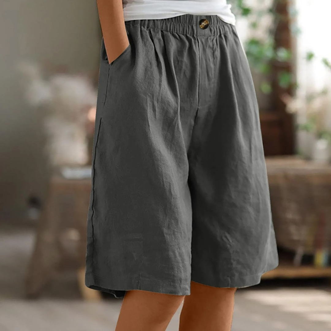 Marianne | Dame Brede Ben Casual Shorts Med Lommer