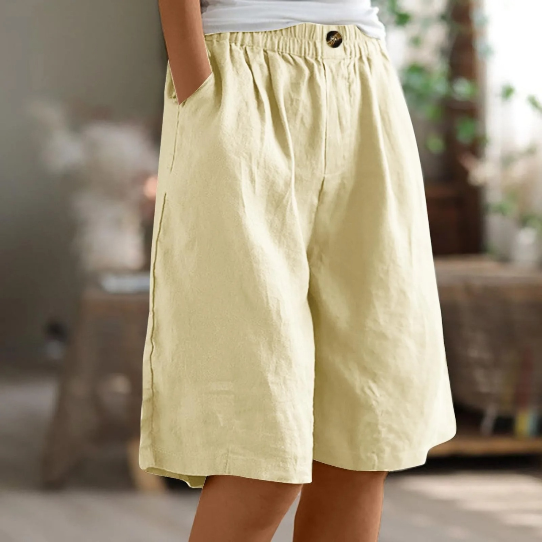 Marianne | Dame Brede Ben Casual Shorts Med Lommer