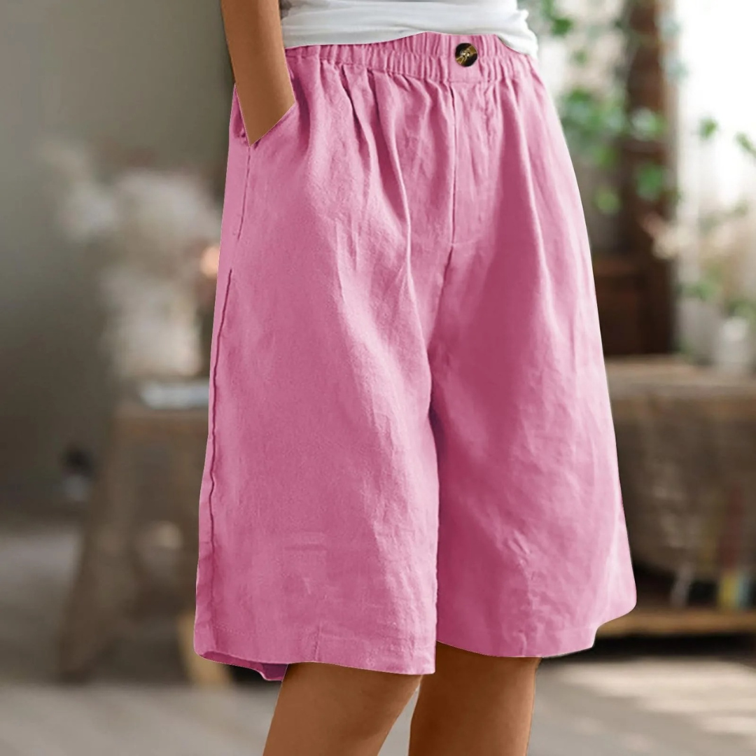 Marianne | Dame Brede Ben Casual Shorts Med Lommer