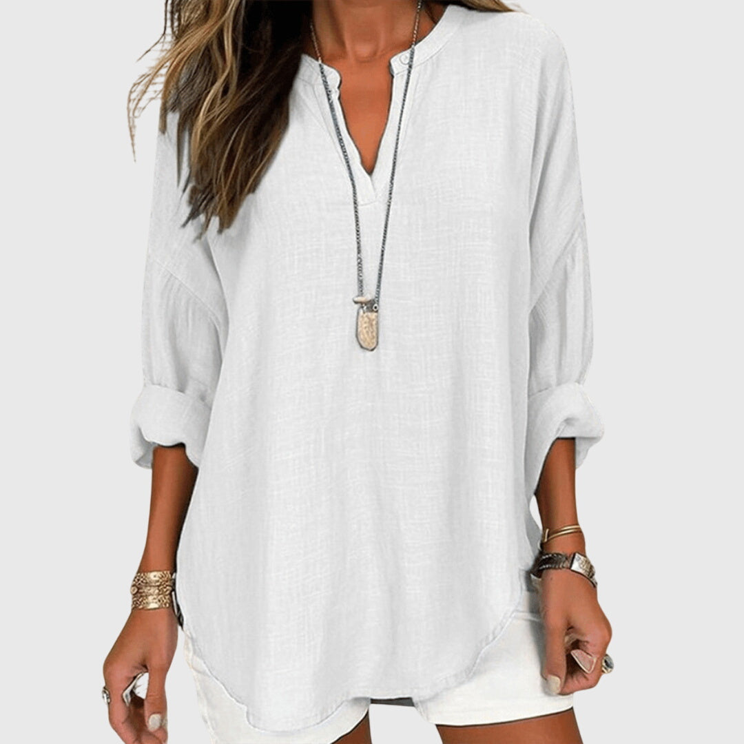 Birgitta | Dame Løs Pasform Langærmet Casual Top
