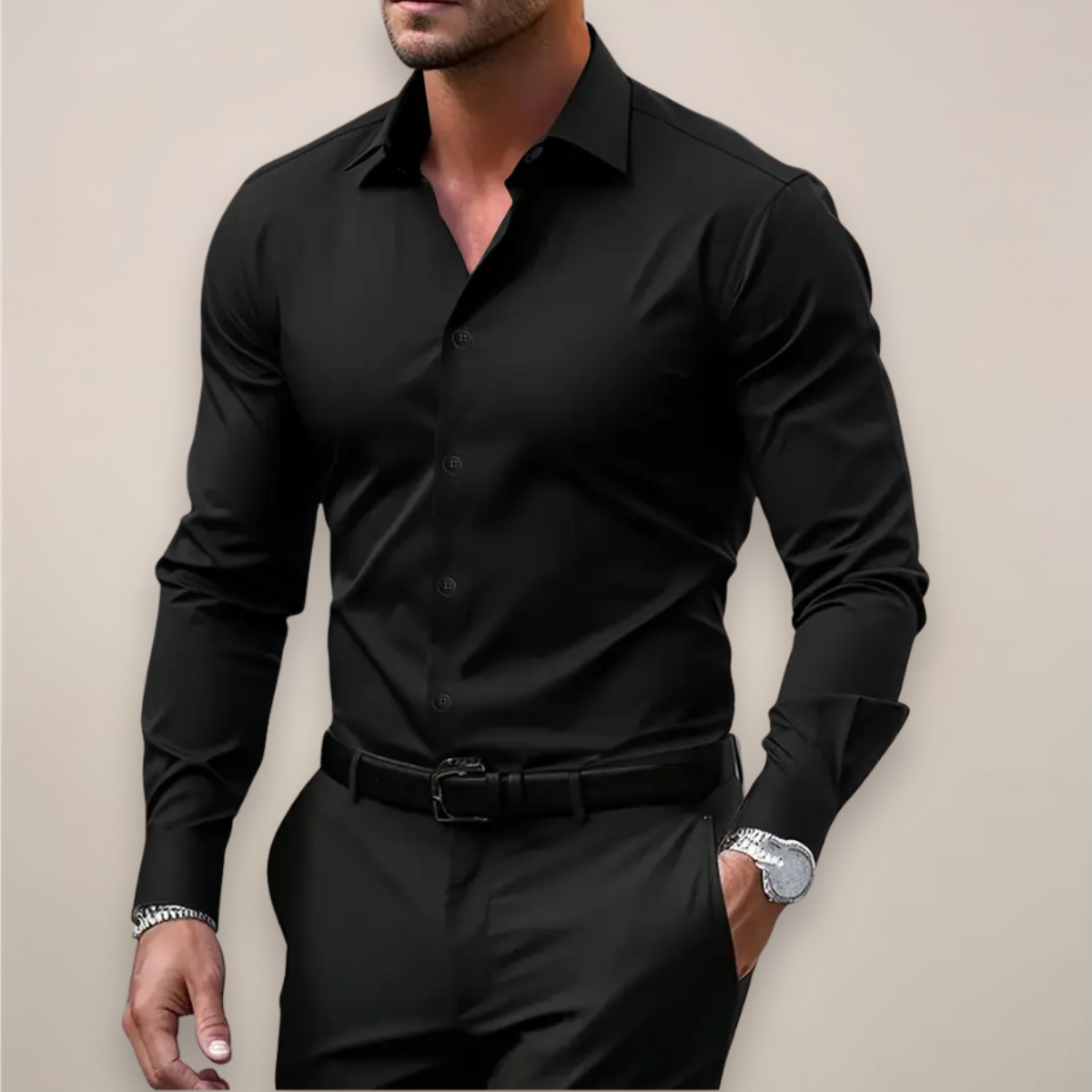Valentin | Stilfuld Herre Forårs Slim Fit Skjorte