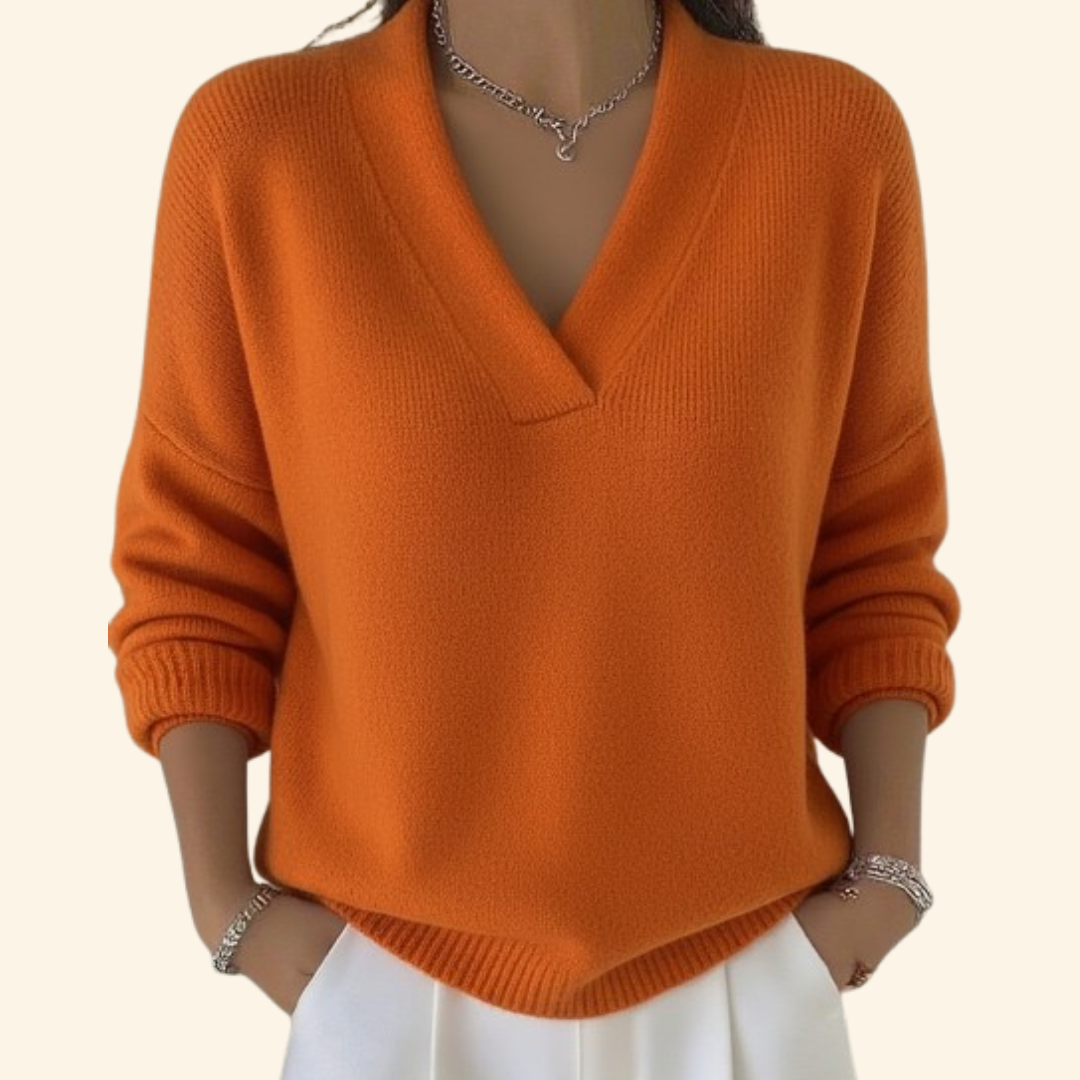 Marie | Kvinders V Hals Sweater Stil Top