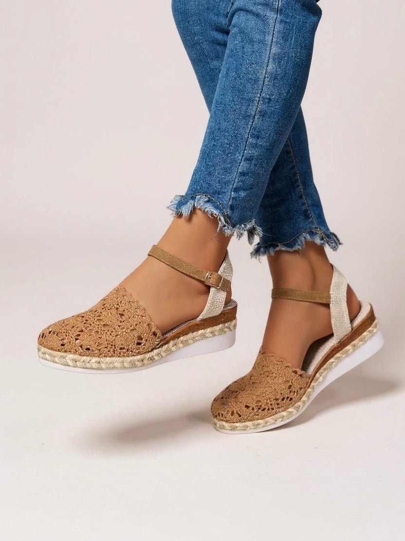Freja | Boho Hæklet Platform Sandaler Kvinder Vævet Sommersko