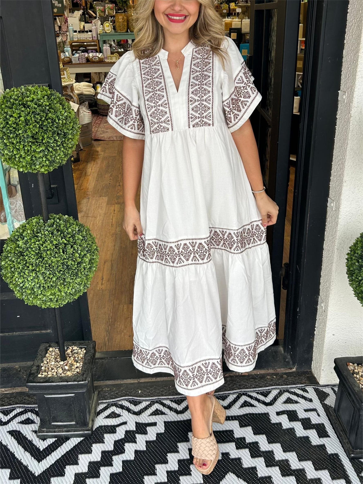 Liv | Boho Kjole Løs Pasform Blød Drapering Mavekontrol