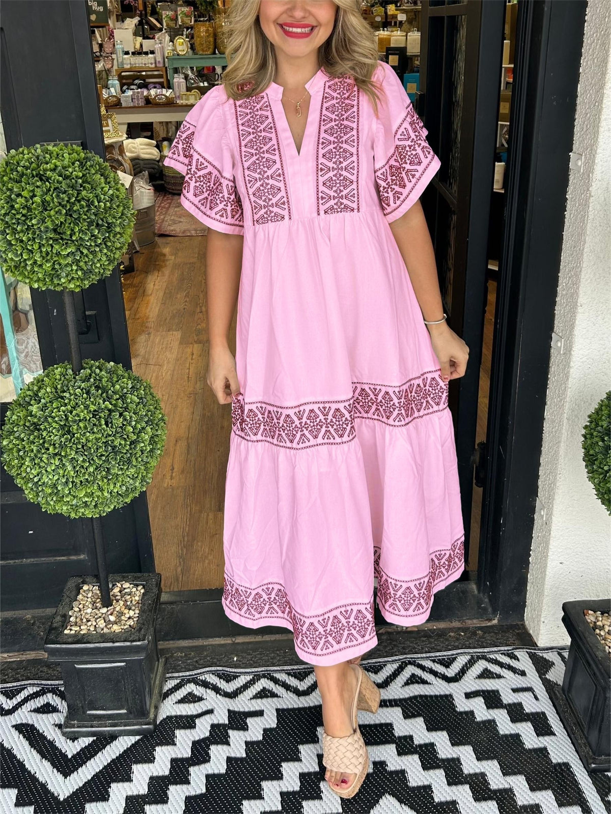 Liv | Boho Kjole Løs Pasform Blød Drapering Mavekontrol