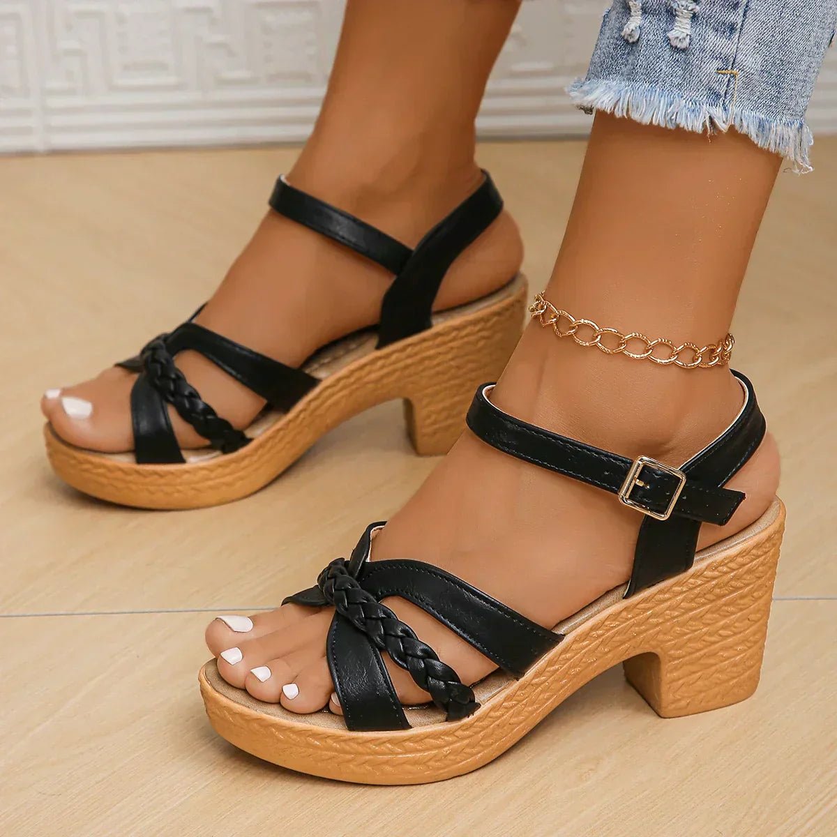 Karla | Cross-Strap Sandaler Justerbare Remme Komfort Sommer