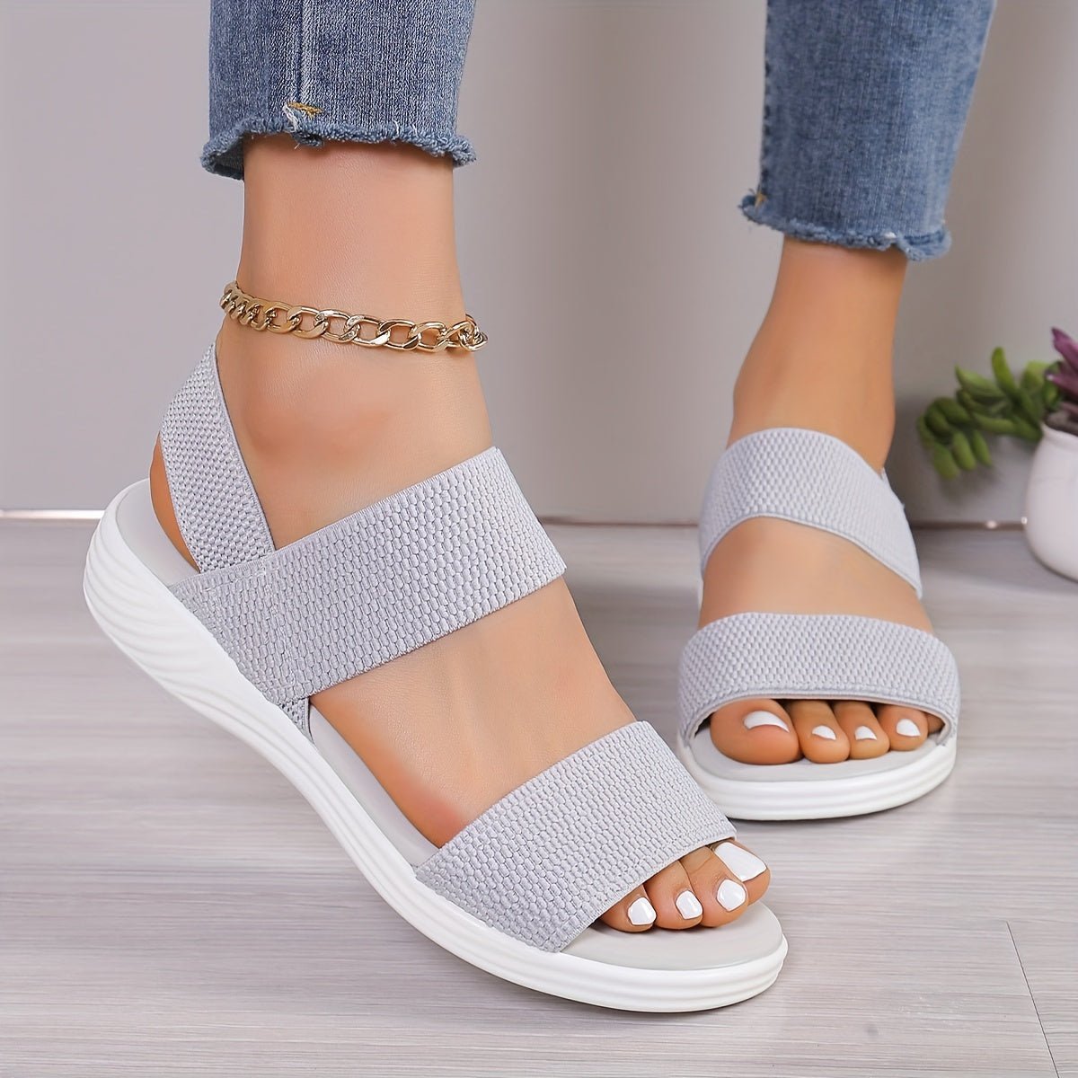Emma | Cross-Strap Sandaler Polstrede Komfort Hverdags