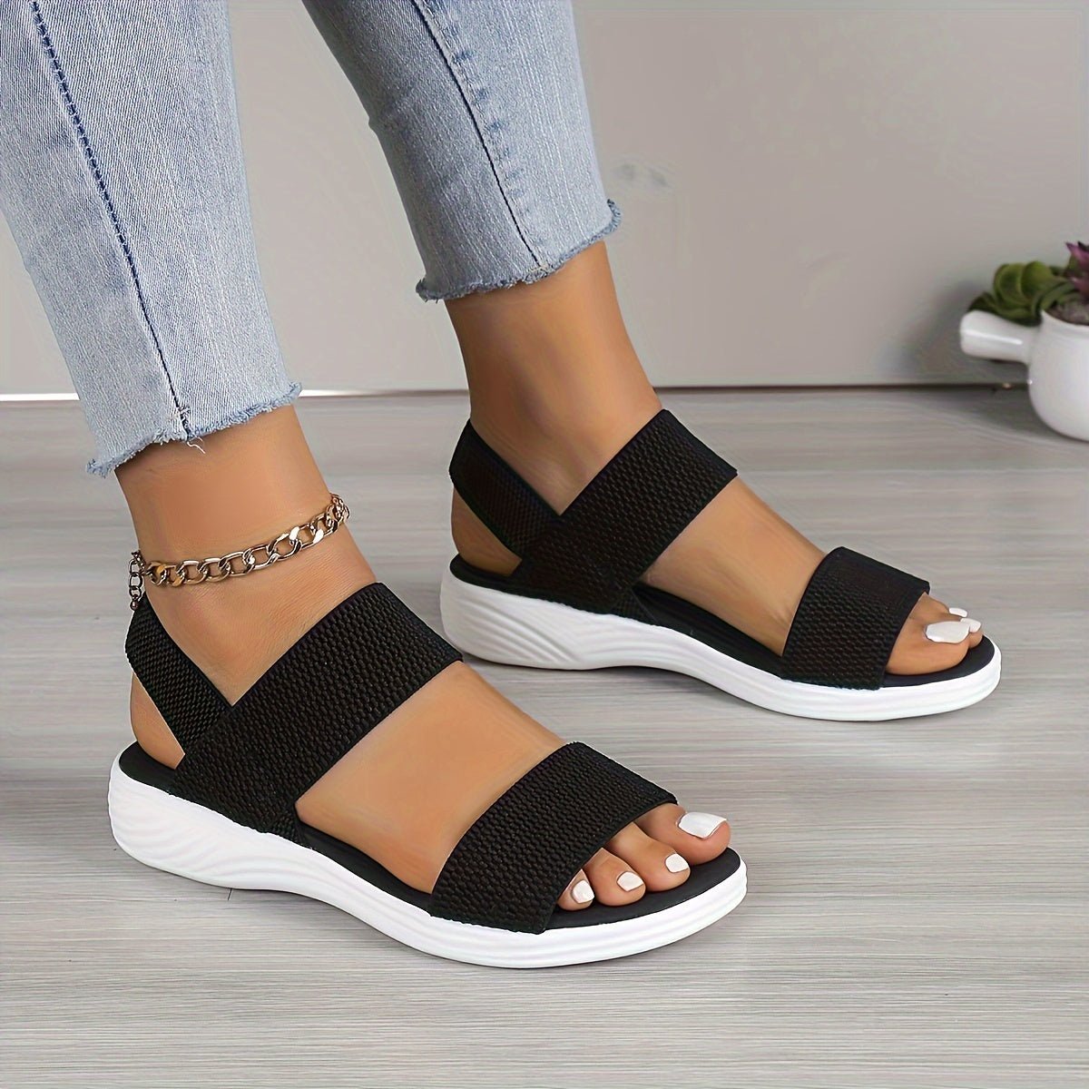 Emma | Cross-Strap Sandaler Polstrede Komfort Hverdags