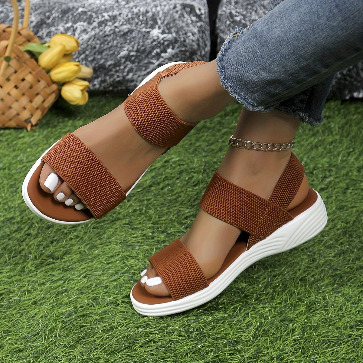 Emma | Cross-Strap Sandaler Polstrede Komfort Hverdags