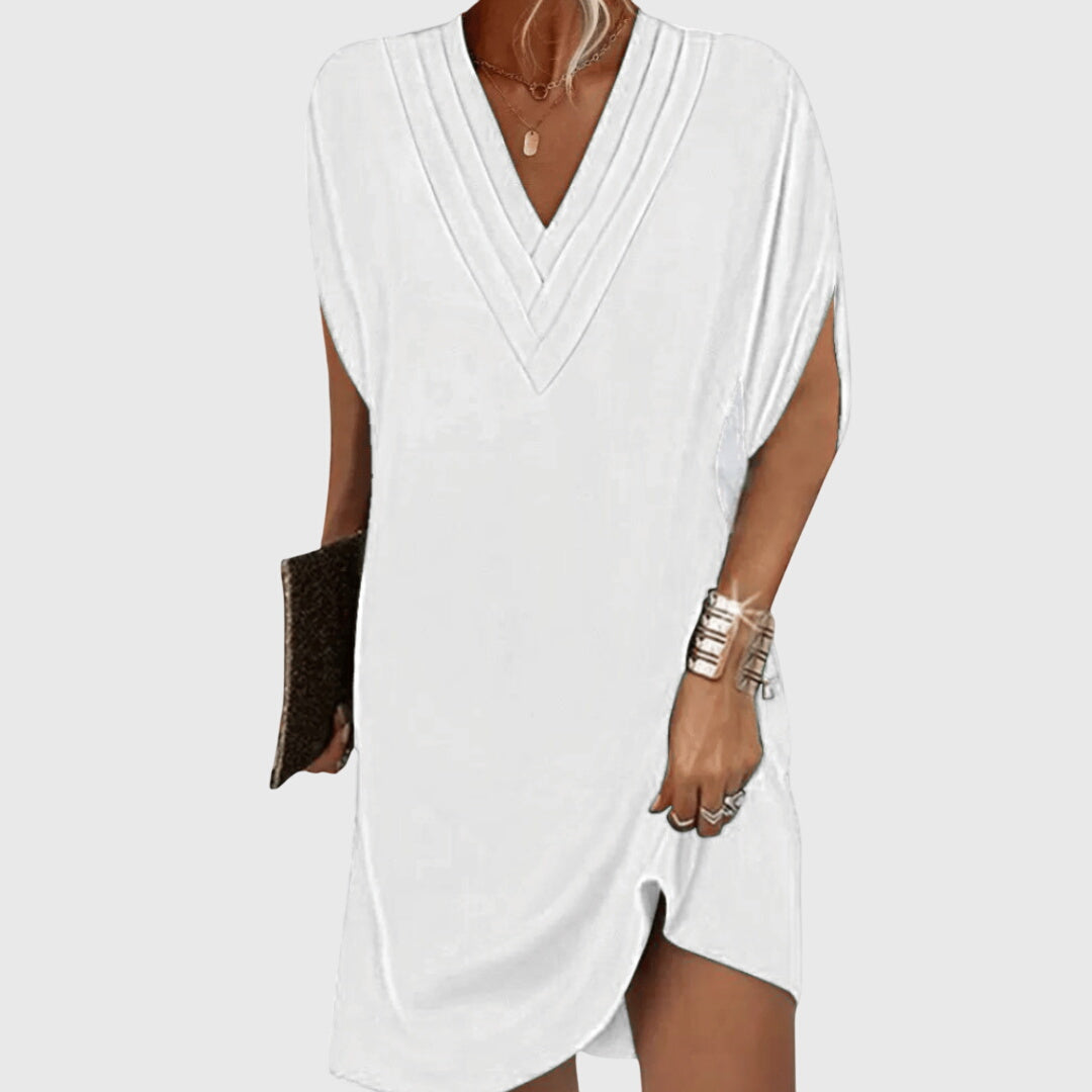 Sine | Kvinders V Hals Løs Mini Kjole