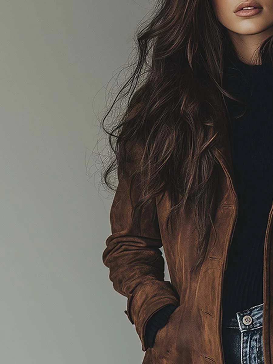 Mathilde | Dame Dobbeltknappet Longline Trench Coat Klassisk Skræddersyet Frakke