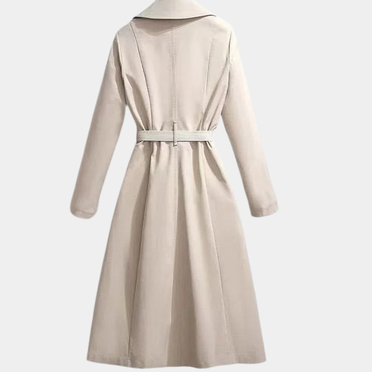 Nora | Dame Elegant Bæltet Trench Coat Klassisk Snit Hverdagsfrakke