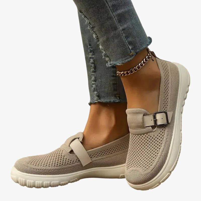 Isabella | Dame Ergonomiske Slip-on Sko med Velcro Lukning
