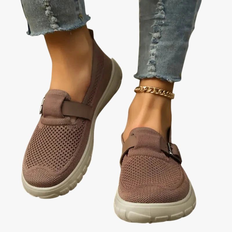 Isabella | Dame Ergonomiske Slip-on Sko med Velcro Lukning