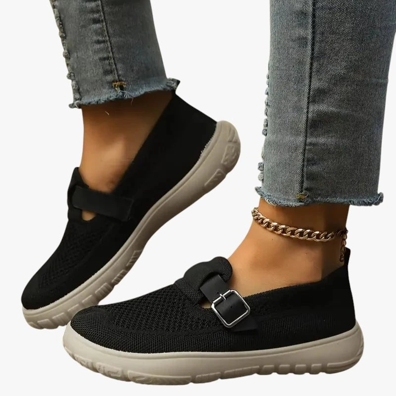 Isabella | Dame Ergonomiske Slip-on Sko med Velcro Lukning