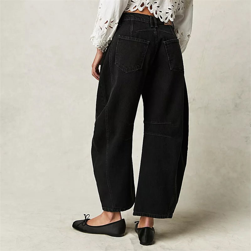 Ida | Dame Højtaljede Barrel-Leg Jeans Afslappet Pasform