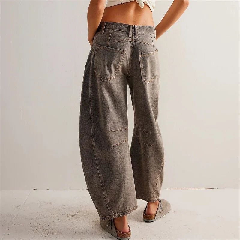 Ida | Dame Højtaljede Barrel-Leg Jeans Afslappet Pasform