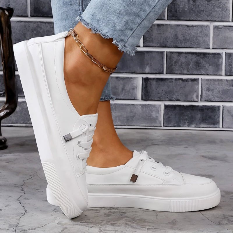 Olivia | Dame Ortopædiske Sneakers Hvid Komfort Support