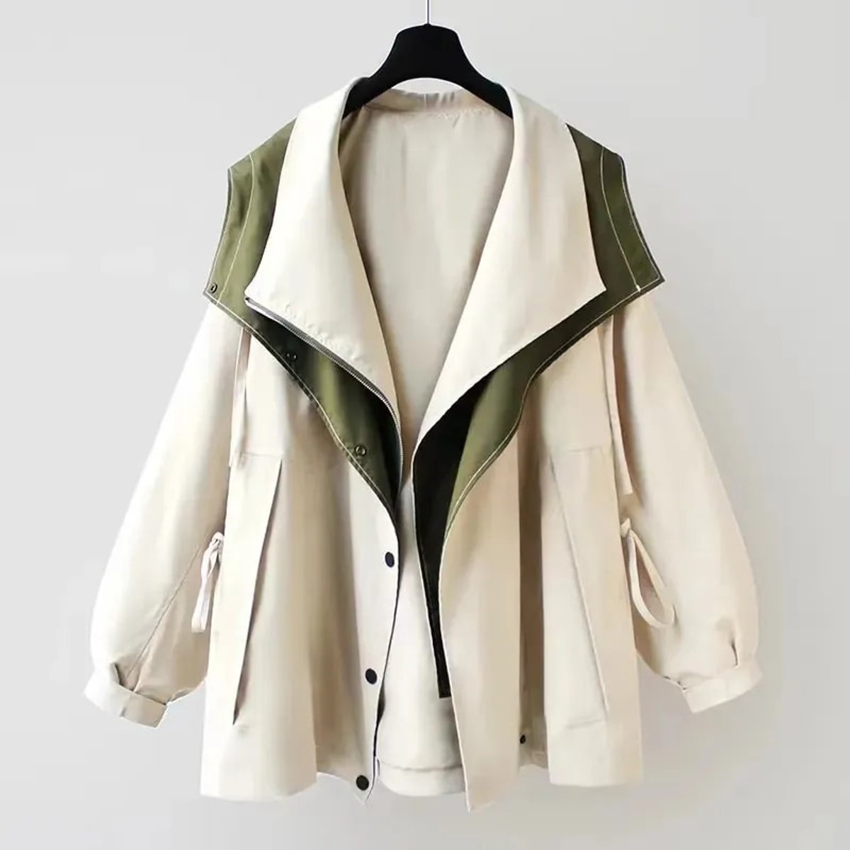Laura | Dame Oversized Vandafvisende Trench Coat Dobbelt Krave