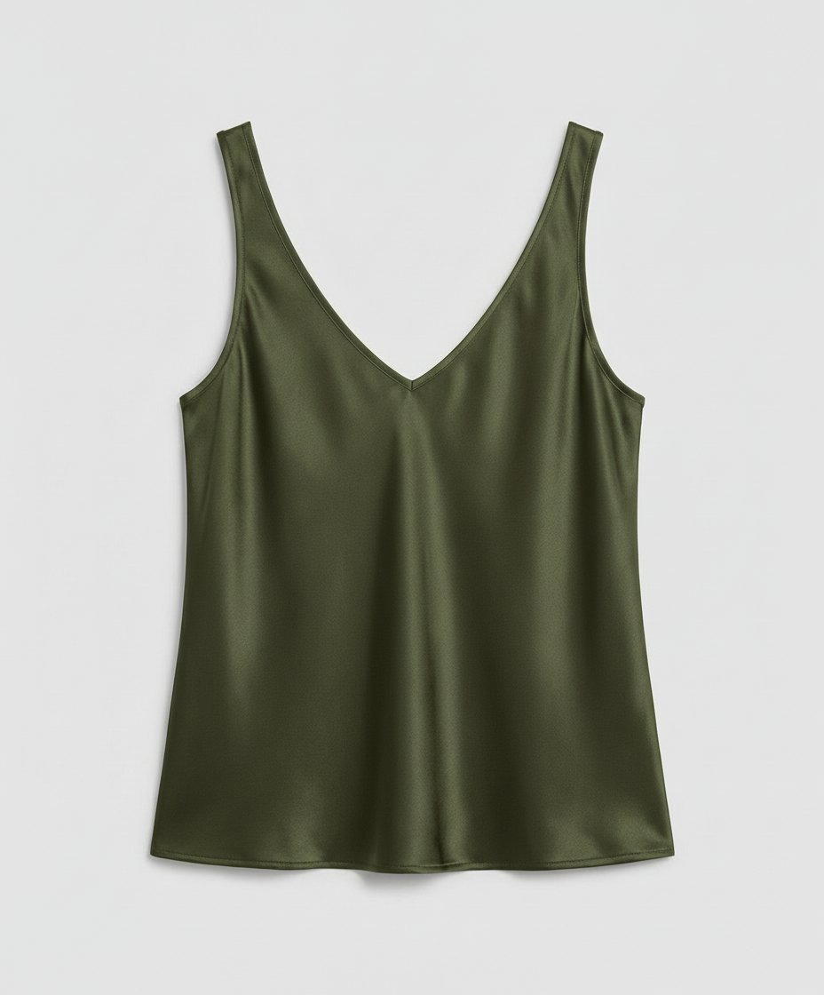 Ida | Dame Satin Camisole V-hals Brede Stropper