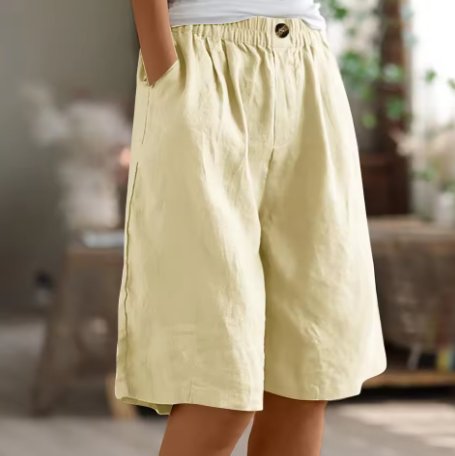 Ella | Dame Shorts Afslappet Pasform Elastisk Talje