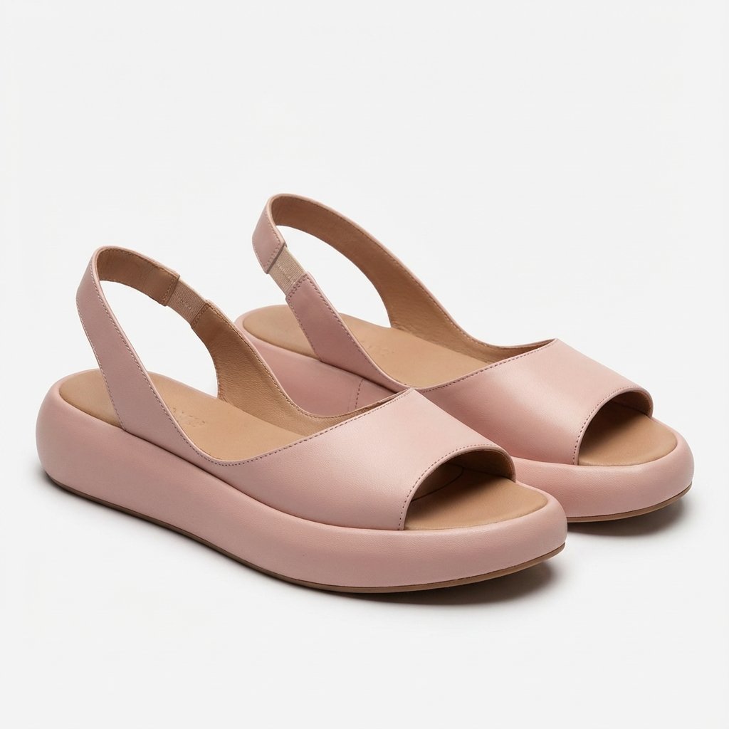 Freja | Damer Åben Tå Kilehæl Slingback Sandaler Elastisk Hælstrop