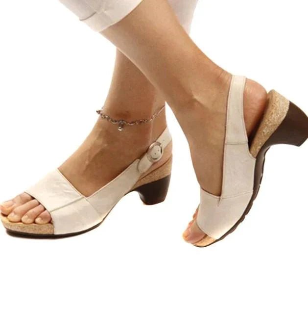 Alma | Damer Blokhæl Slingback Sandaler Åben Tå Spænderem