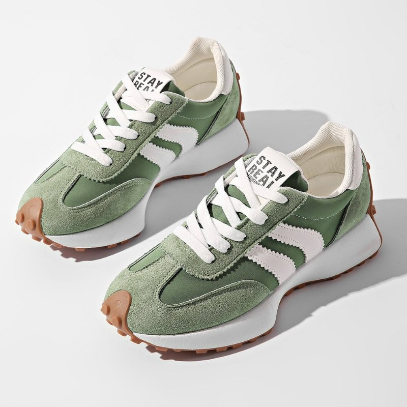 Clara | Damers Retro Platform Chunky Sneakers med Snørebånd
