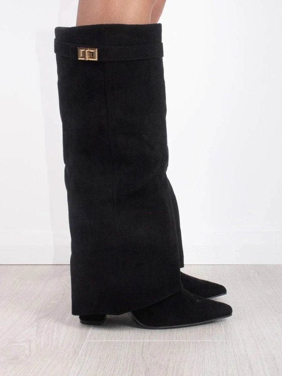 Maja | Damestøvler Suede Elegante Høje Støvler