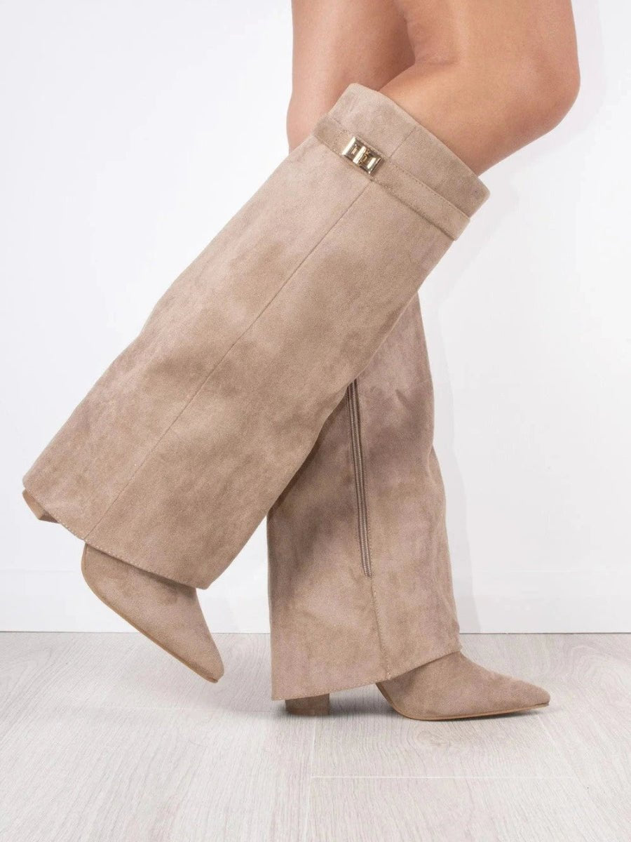 Maja | Damestøvler Suede Elegante Høje Støvler