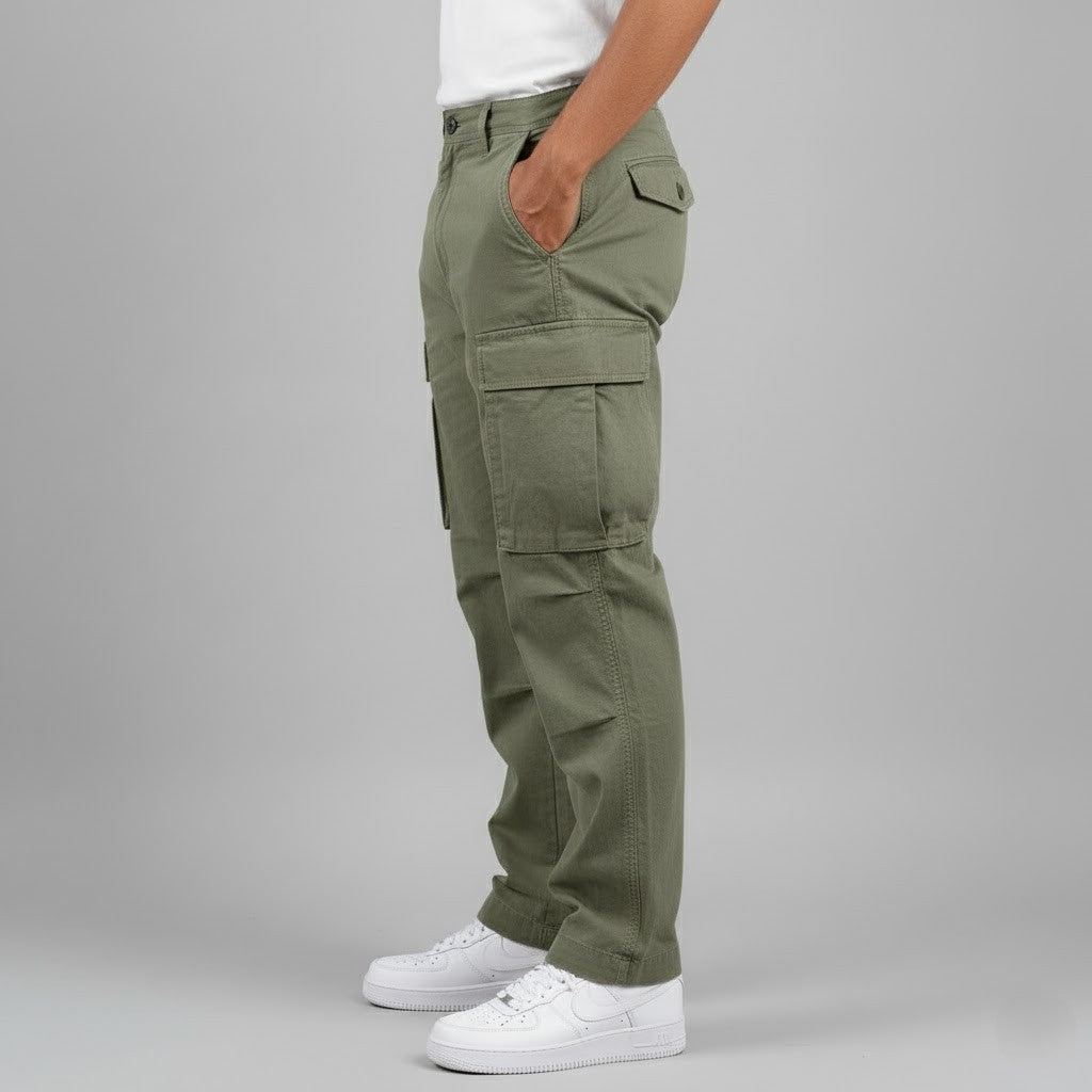 Jørn | Herres cargobukser med afslappet pasform og sidelommer i streetwear-stil