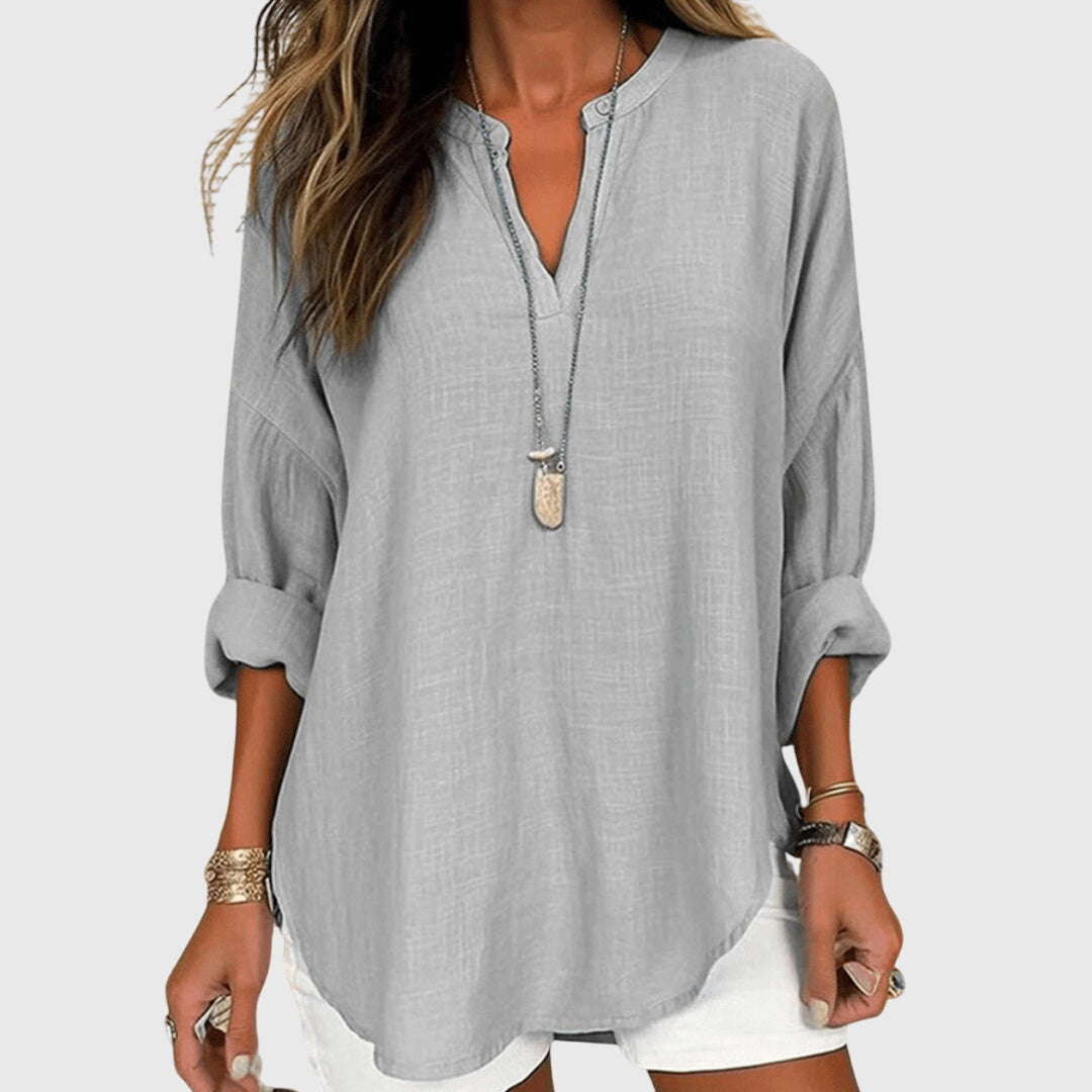 Birgitta | Dame Løs Pasform Langærmet Casual Top
