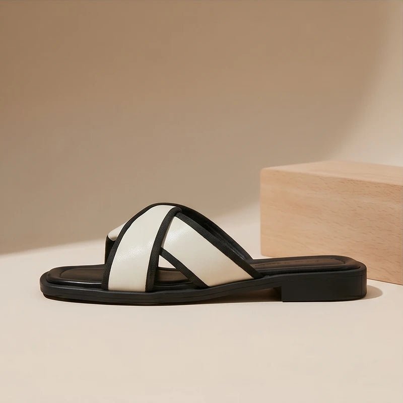 Josefine | Fisherman Sandaler Kryds Remme Dame Slip-On Flade