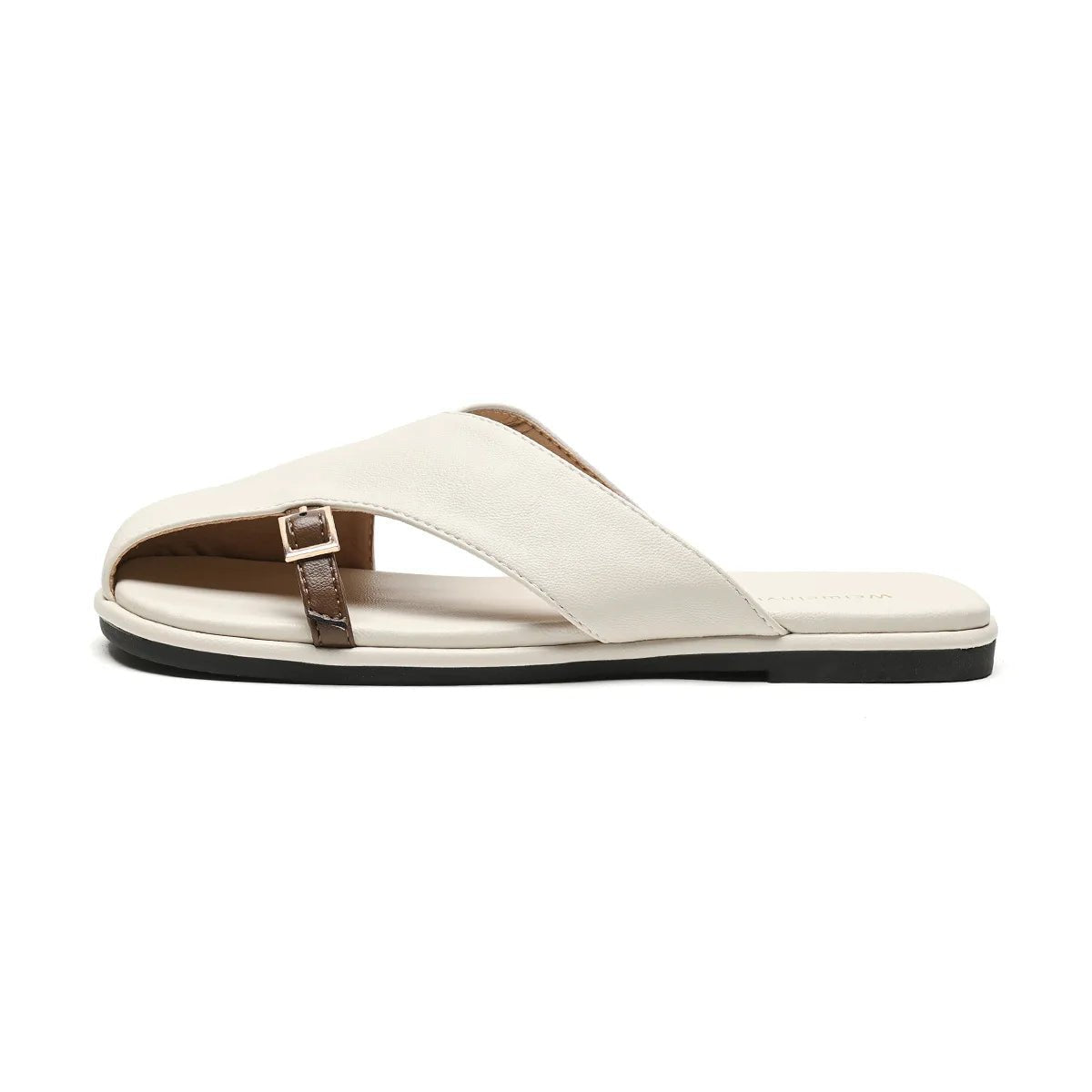 Ella | Fisherman Sandals Læder Kryds-Rem Flade Sandaler Kvinder