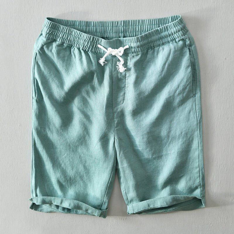 Malthe | Herre Afslappede Linen Shorts med Snørebånd