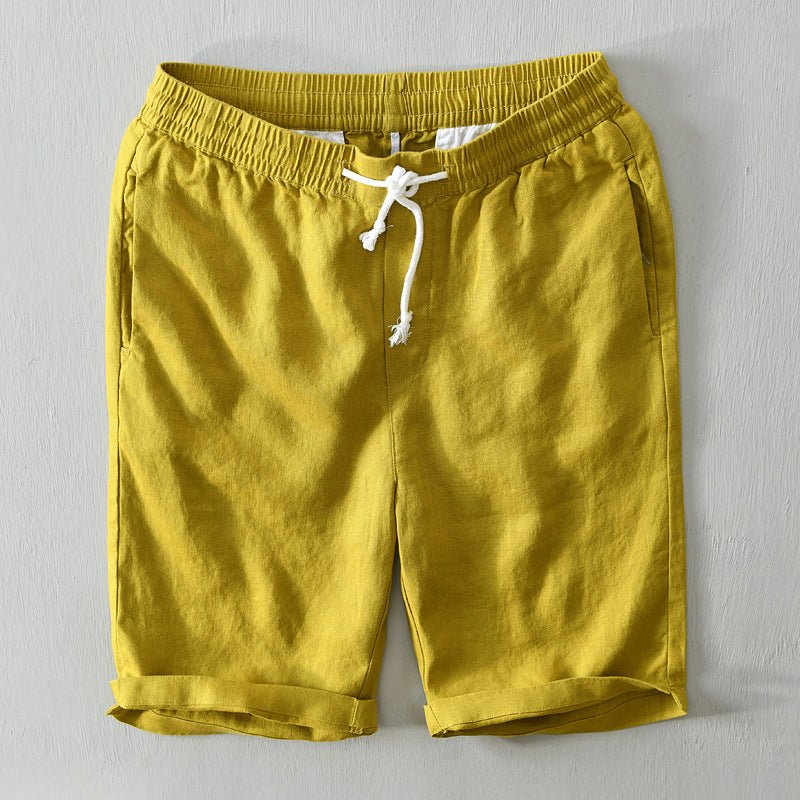 Malthe | Herre Afslappede Linen Shorts med Snørebånd