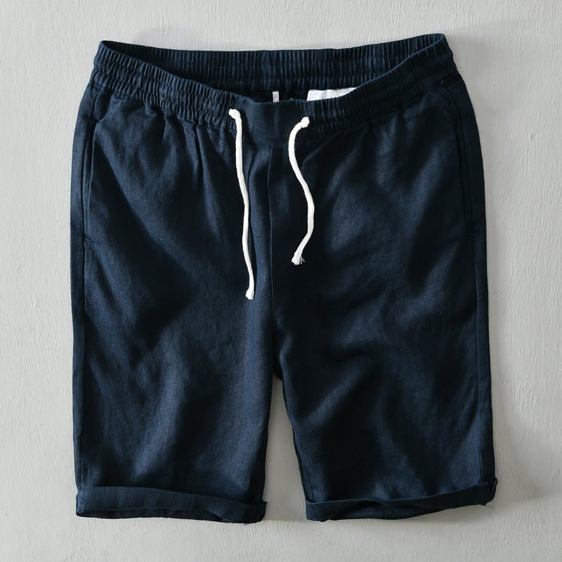 Malthe | Herre Afslappede Linen Shorts med Snørebånd