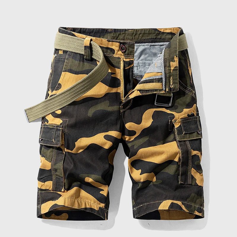 Valdemar | Herre Camouflage Cargo Short Knælang Bælte