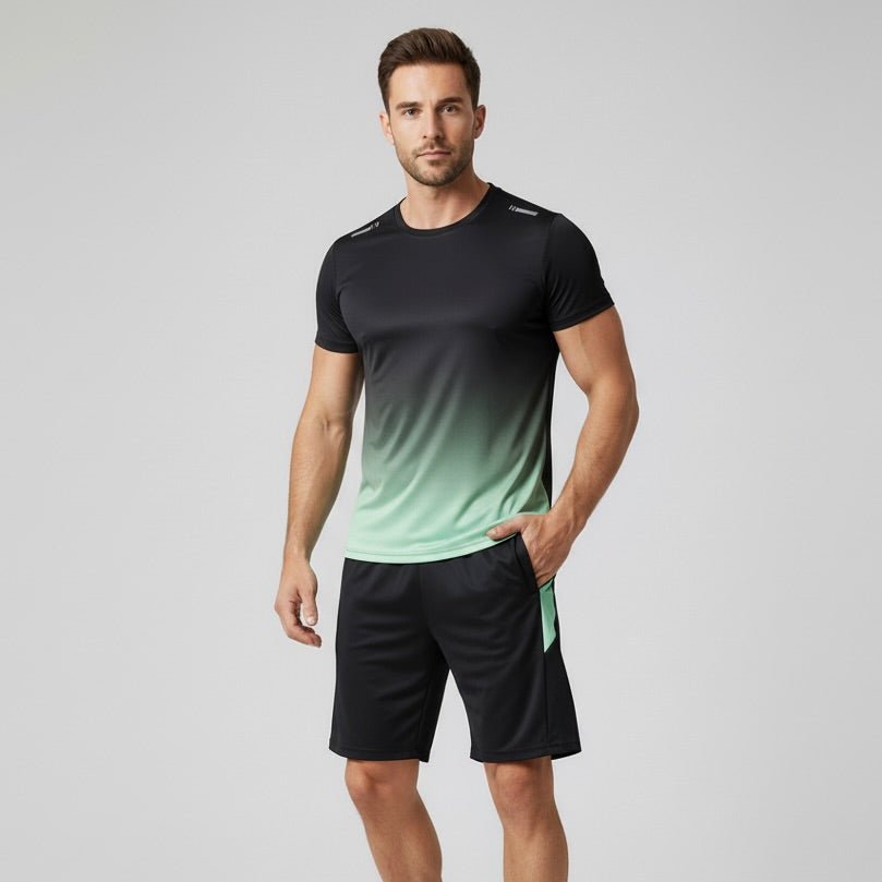 Malthe | Herre Sportsæt Åndbart Hurtigtørrende T-Shirt Shorts Træningssæt