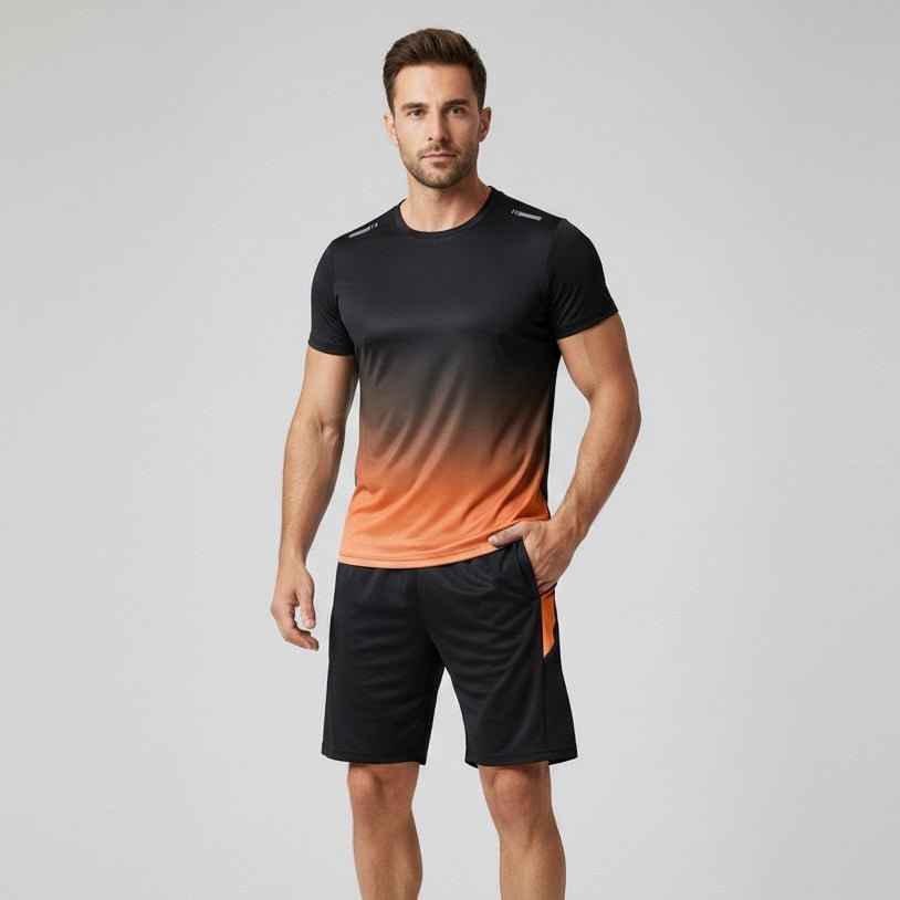 Malthe | Herre Sportsæt Åndbart Hurtigtørrende T-Shirt Shorts Træningssæt