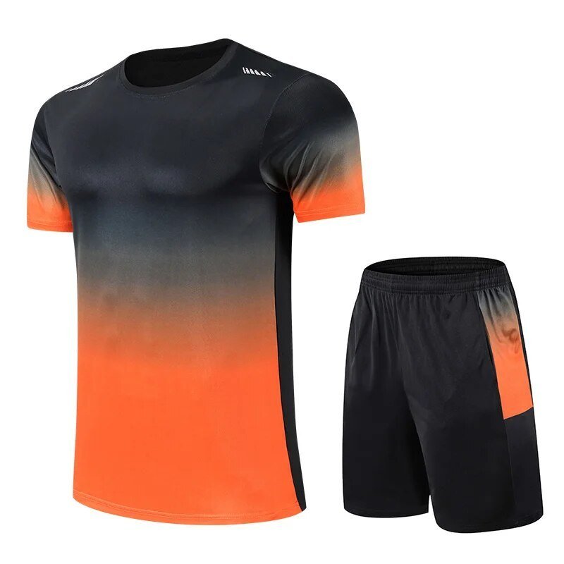 Malthe | Herre Sportsæt Åndbart Hurtigtørrende T-Shirt Shorts Træningssæt