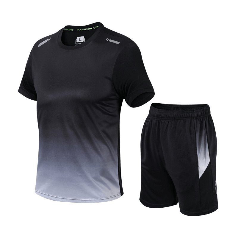 Malthe | Herre Sportsæt Åndbart Hurtigtørrende T-Shirt Shorts Træningssæt