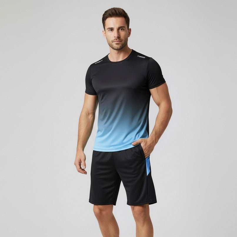 Malthe | Herre Sportsæt Åndbart Hurtigtørrende T-Shirt Shorts Træningssæt