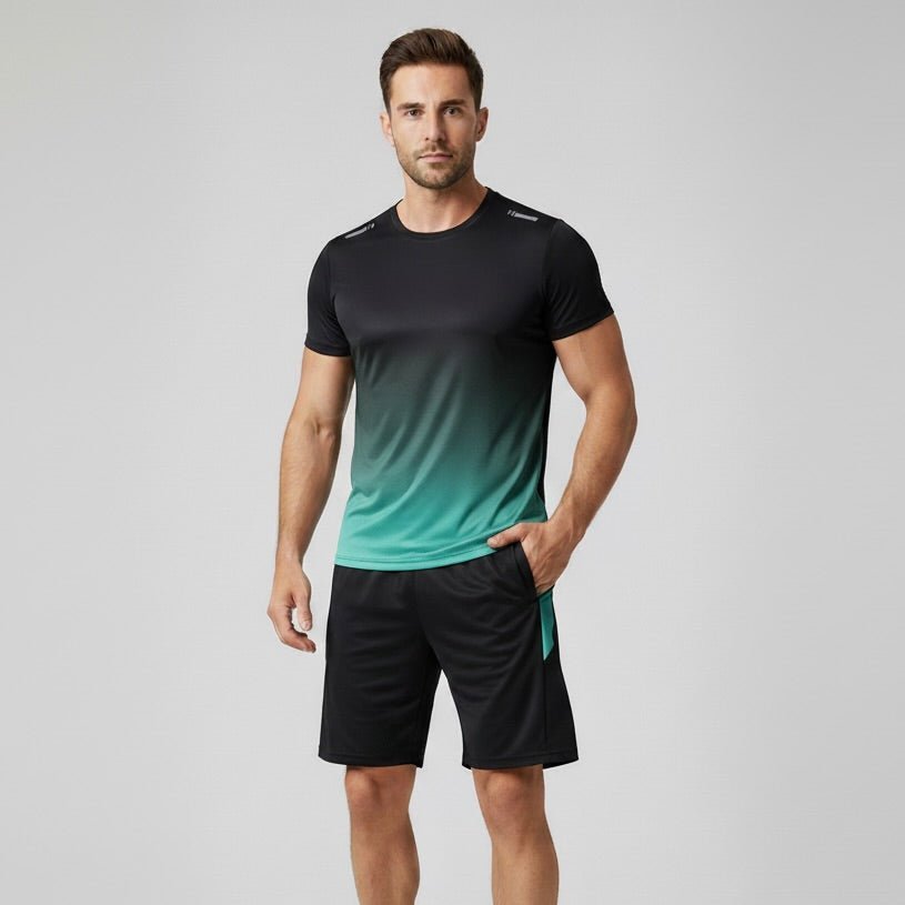 Malthe | Herre Sportsæt Åndbart Hurtigtørrende T-Shirt Shorts Træningssæt