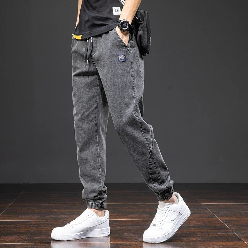William | Herre Stretch Denim Jogger Bukser Elastisk Talje
