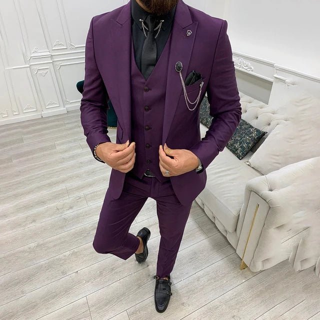 Henrik | Herre Tre-Delt Jakkesæt Single-Breasted Notched Lapel