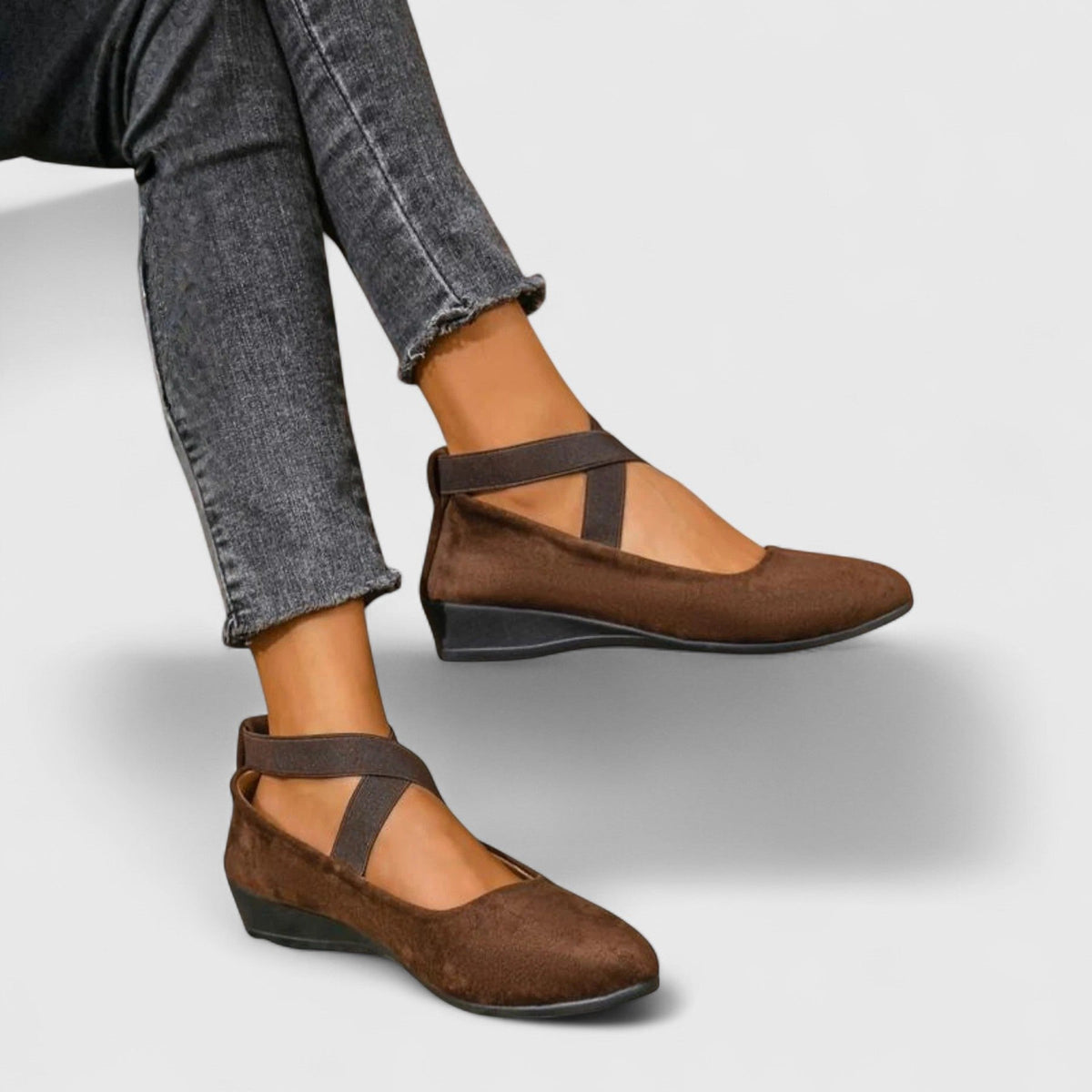Josefine | Kvinders Ortopædiske Elastisk-Rem Slip-On Flade Sko