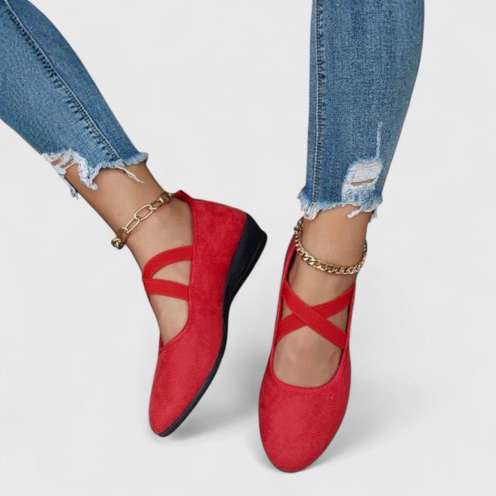 Josefine | Kvinders Ortopædiske Elastisk-Rem Slip-On Flade Sko